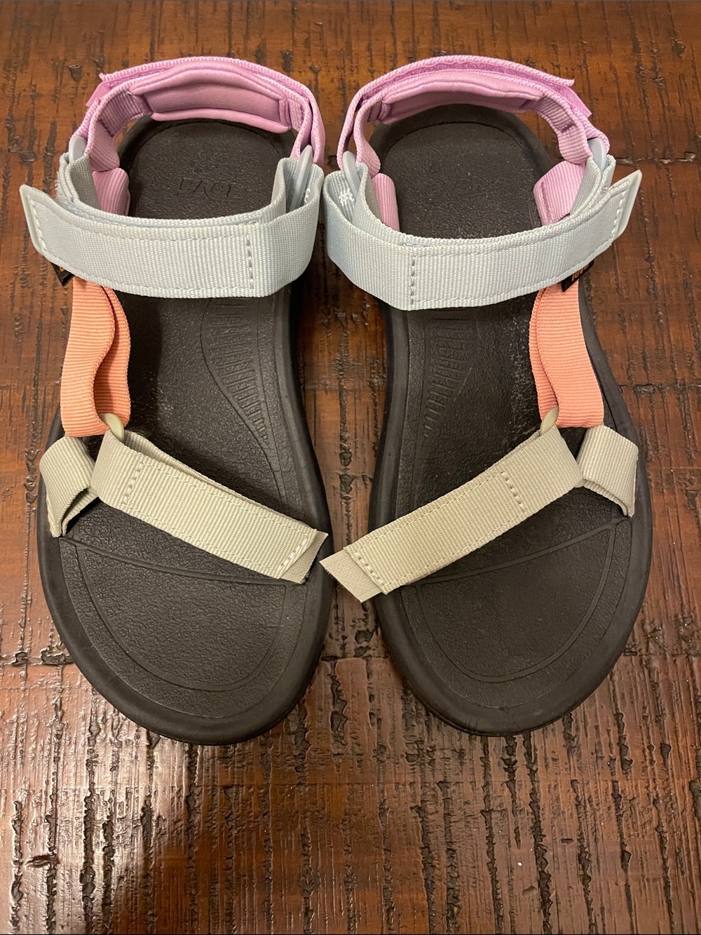 Teva Hurricane XLT Pink Coral Beige Strap Sandals
